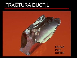 FRACTURA DUCTIL
FATIGA
POR
CORTE
 