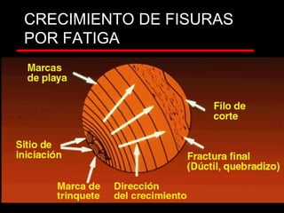CRECIMIENTO DE FISURAS
POR FATIGA
 