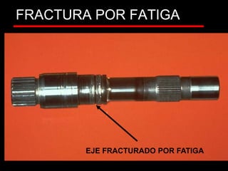 FRACTURA POR FATIGA
CORTEEJE FRACTURADO POR FATIGA
 