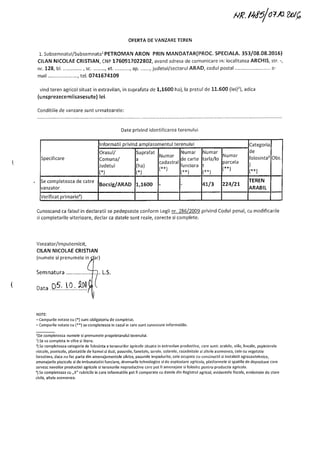 OFERTE VANZARI TERENURI