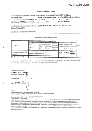 OFERTE VANZARI TERENURI