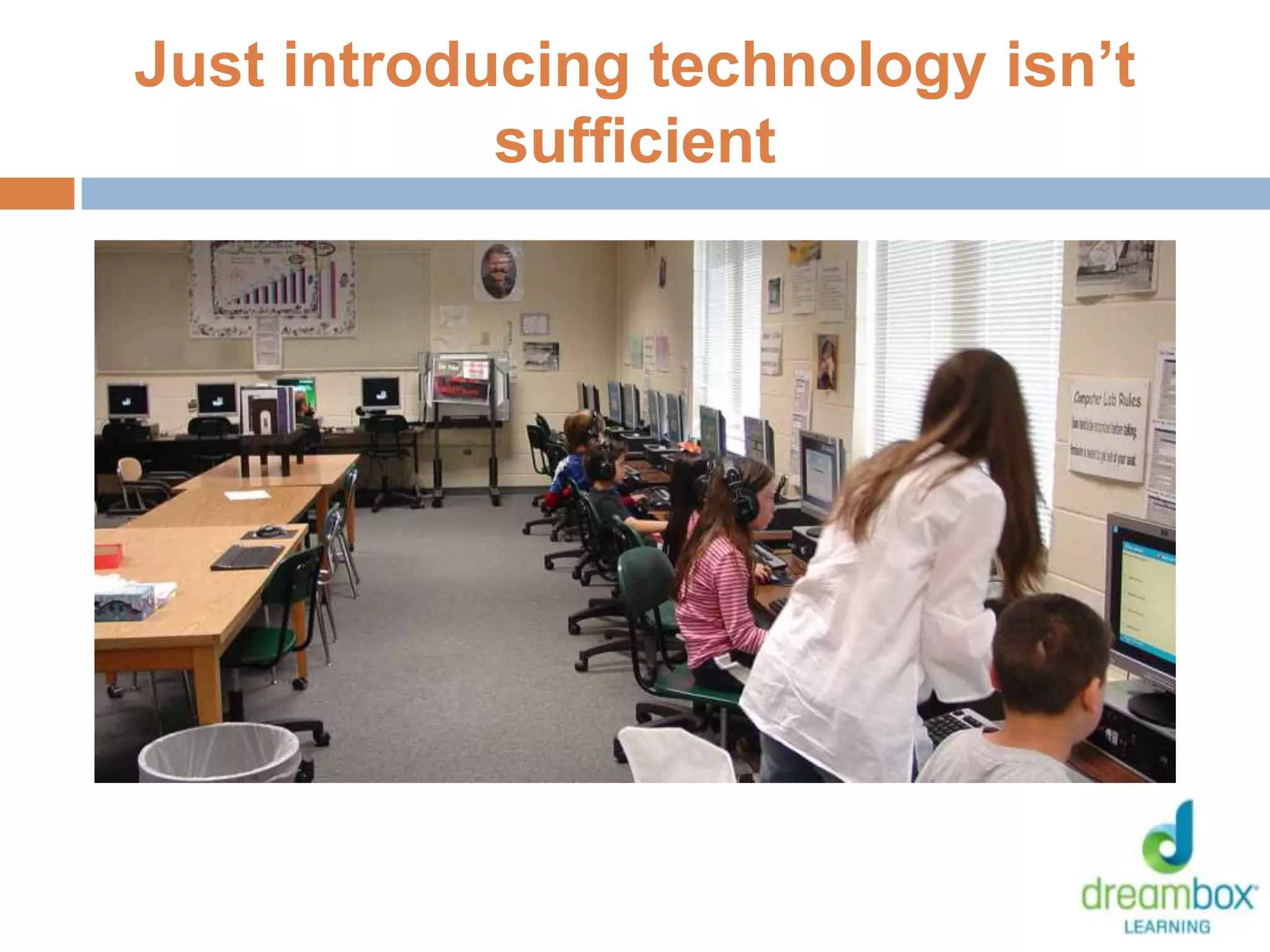 Just introducing technology isn’t
sufficient
5
 