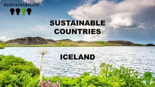SUSTAINABILITY
07
SUSTAINABLE
COUNTRIES
ICELAND
 