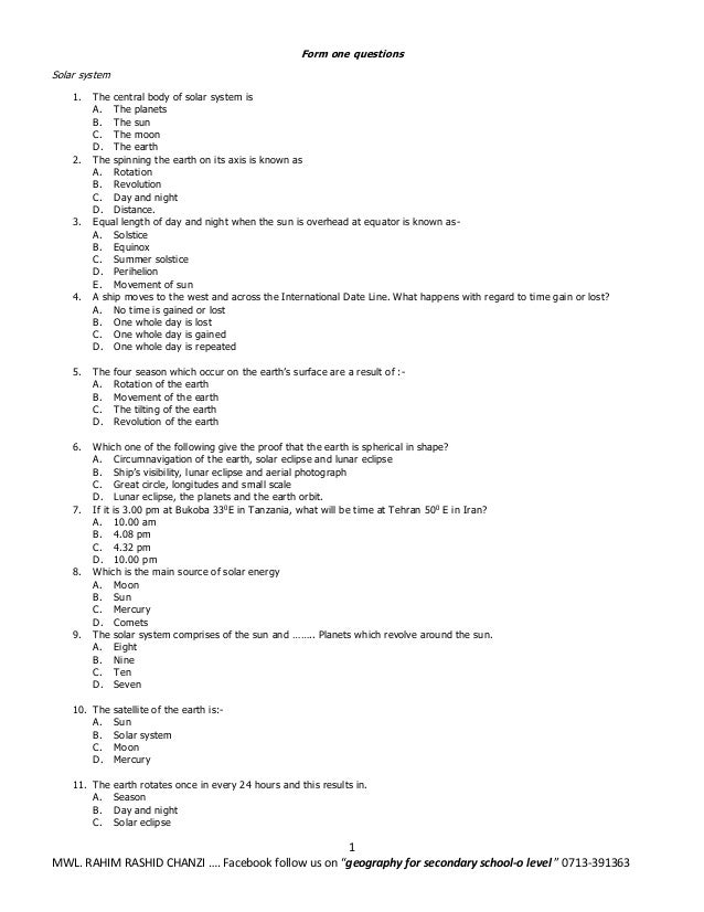 Learning Unit The Universe And The Solar System First Year