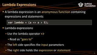 Chapter 22. Lambda Expressions and LINQ | PPT