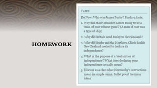 TREATY OF WAITANGI - THE DECLARATION OF INDEPENDENCE 1835 | PPTX