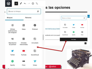 En WP – Todas las opciones
USACH 16 Prof. Marcelo Santos - @celoo
 