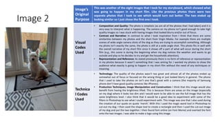 Image 2
Image’s
Original
Purpose
This was another of the eight images that I took for my storyboard, which showed what
was going to happen in my short film. Like the previous photos there were two
separate photos that I took to see which would turn out better. The two ended up
looking similar so I just chose the first one I took.
Visual
Codes
Used
• Composition and Quality: The photo is simplistic (as are all of the photos that I had taken) and it is
very easy to interpret what is happening. The camera on my phone isn’t good enough to take high
quality images so I was stuck with having images that looked blurry and/or out of focus.
• Contrast and Narrative: In contrast to what I took inspiration from I think that there are some
similarities between my photos and the short from Virgin Media. For example there are multiple
scenes of wide angle camera shots of the dog as they are trying to accomplish something. Although
my photo isn’t exactly the same, the photo is still at a wide angle shot. This photo fits in well with
the overall narrative of my short film since it shows off a part of what will occur during the short
film (e.g., this scene is during the beginning when my dog notices the weather and wants to go
outside and play so he decides to try and get the households attention).
• Representation and Reference: As stated previously there is no form of reference or representation
in my photos because it wasn’t something that I was aiming for. I wanted my photos to show the
audience what exactly is going to happen in my short film without the need of any techniques or
meaning.
Technica
l Codes
Used
• Technology: The quality of the photos wasn’t too great and almost all of the photos ended up
somewhat out of focus or focused on the wrong thing or just looked blurry in general. The phone
that I used to take the photos on isn’t one that’s great with a camera (the majority of Samsung
phone don’t have good quality cameras like iPhones).
• Production Techniques, Image Manipulation and Construction: I think that this image would also
benefit from having the brightness lifted. This is because there are areas on the image (especially
on my dog) where it looks too dim and I would want to be able to see the full image that has the
same brightness level. I also think that it would be a good idea to experiment with some of the
filters in Photoshop to see what I could experiment with. This image was one that I also used during
the creation of our quote on quote ‘merch’. With this I used the magic wand tool in Photoshop to
cut-out my dog. I then used the shape tool to create a rectangle and then I used the cut-out image
of my dog and put the two together. I then found font online (on Font Meme) and overlaid the font
onto the two images. I was able to make a logo using this image.
Image
Here
 