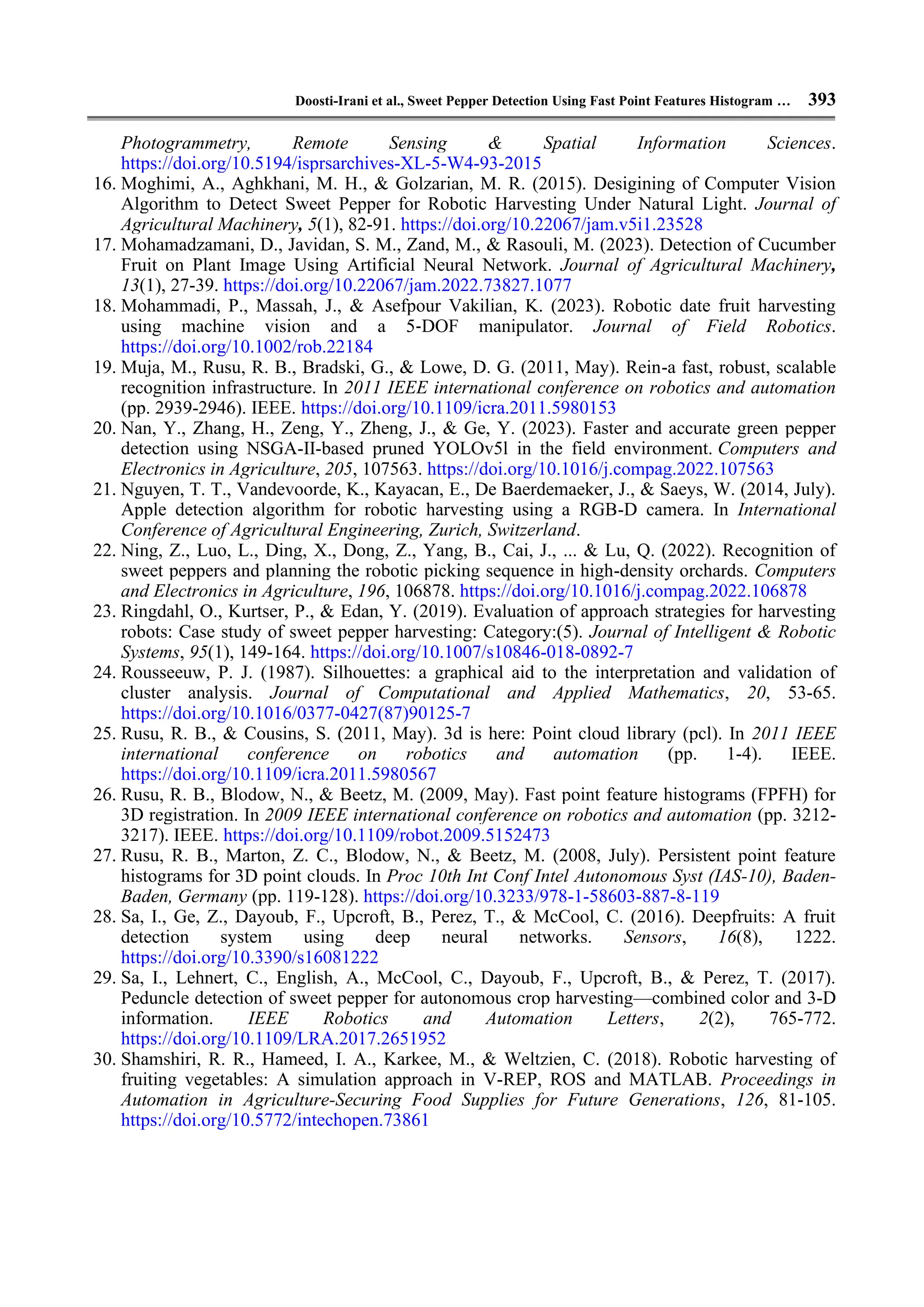 Sweet Pepper Detection Using Fast Point Features Histogram and ...