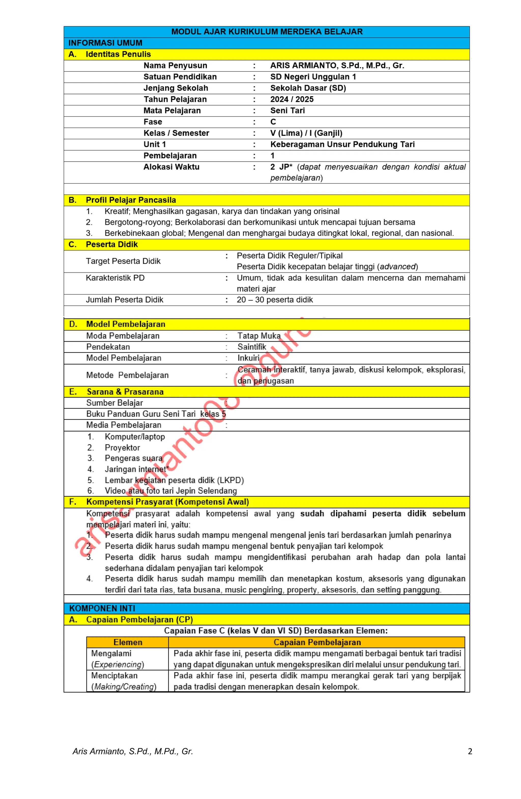 MODUL AJAR SENI TARI KELAS 5 KURIKULUM MERDEKA.pdf
