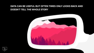 DATA CAN BE USEFUL BUT OFTEN TIMES ONLY LOOKS BACK AND
DOESN’T TELL THE WHOLE STORY
 