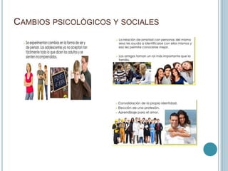 CAMBIOS PSICOLÓGICOS Y SOCIALES
 