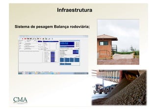 Infraestrutura


Sistema de pesagem Balança rodoviária;
 