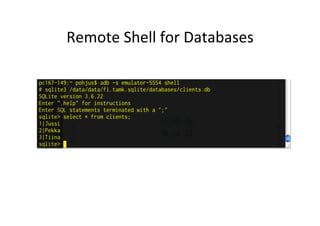 Remote	
  Shell	
  for	
  Databases	
  
 