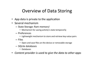 Android Data Persistence | PPT