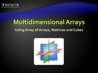 Multidimensional Arrays
Using Array of Arrays, Matrices and Cubes
 