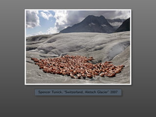 Spencer Tunick, “Switzerland, Aletsch Glacier” 2007
 