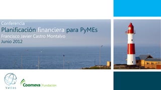 Conferencia
Planificación financiera para PyMEs
Francisco Javier Castro Montalvo
Junio 2012
 