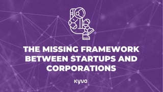 THE MISSING FRAMEWORK
BETWEEN STARTUPS AND
CORPORATIONS
 