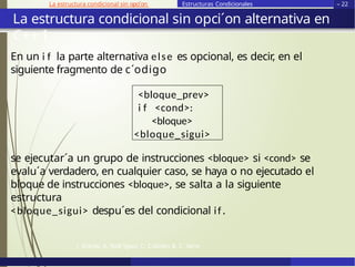 07-Condicionales (If, else, elif) en Python | PPTX