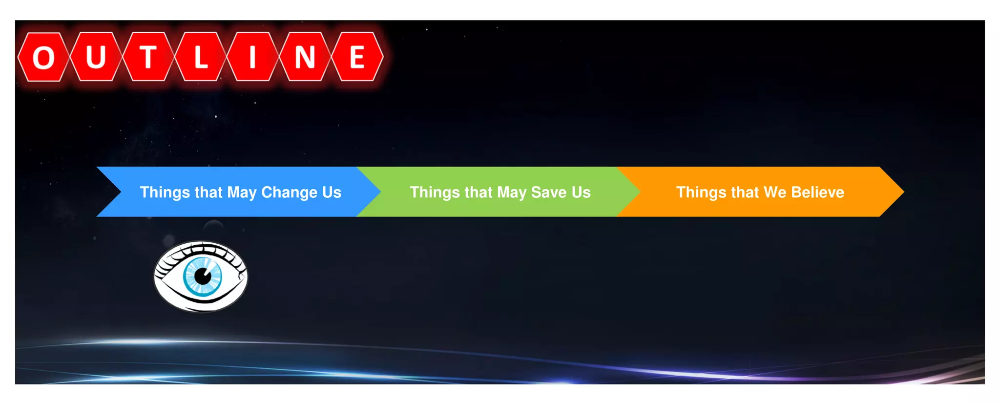 Things that May Change Us Things that May Save Us Things that We Believe
 