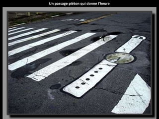   Un passage piéton qui donne l'heure 