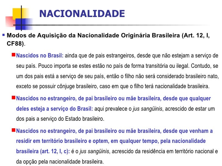 07 Encontro (Nacionalidade E Direitos PolíTicos)