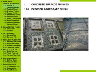 07-FINISHES for all building types (architectural).ppt