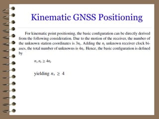 Kinematic GNSS Positioning