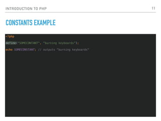 07 Introduction to PHP #burningkeyboards | PPT image.