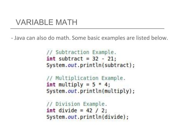 07 java variables | PPTX