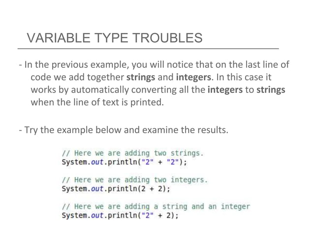 07 java variables | PPTX
