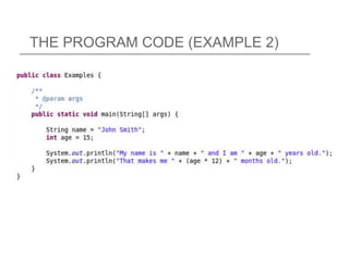 07 java variables | PPTX