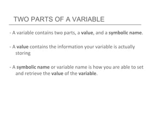 07 java variables | PPTX