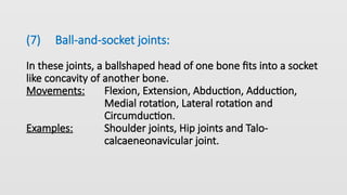 Ball Joint Rotation Anatomy of joints it's types and classification ppt | PPTX