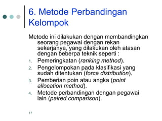 Metode Ranking Procedure 07 kesalahan dan meode-metode penilaian kinerja - fd | PPT