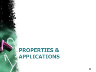 PROPERTIES &
APPLICATIONS
33
 
