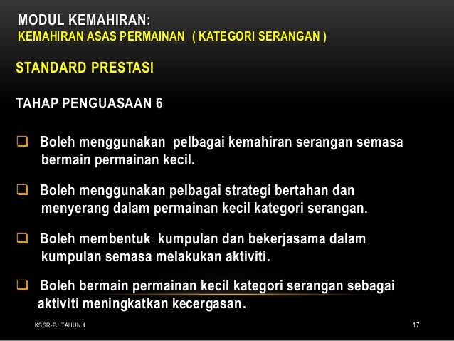 07 Kssr Pj Tahun4 Modul Kemahiran Kem Asas Permainan Kategor