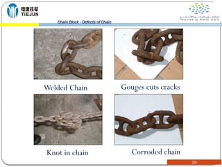 Gouges For Load Chain 07- Lifting and Rigging Training it's contain More topics discussion..pptx