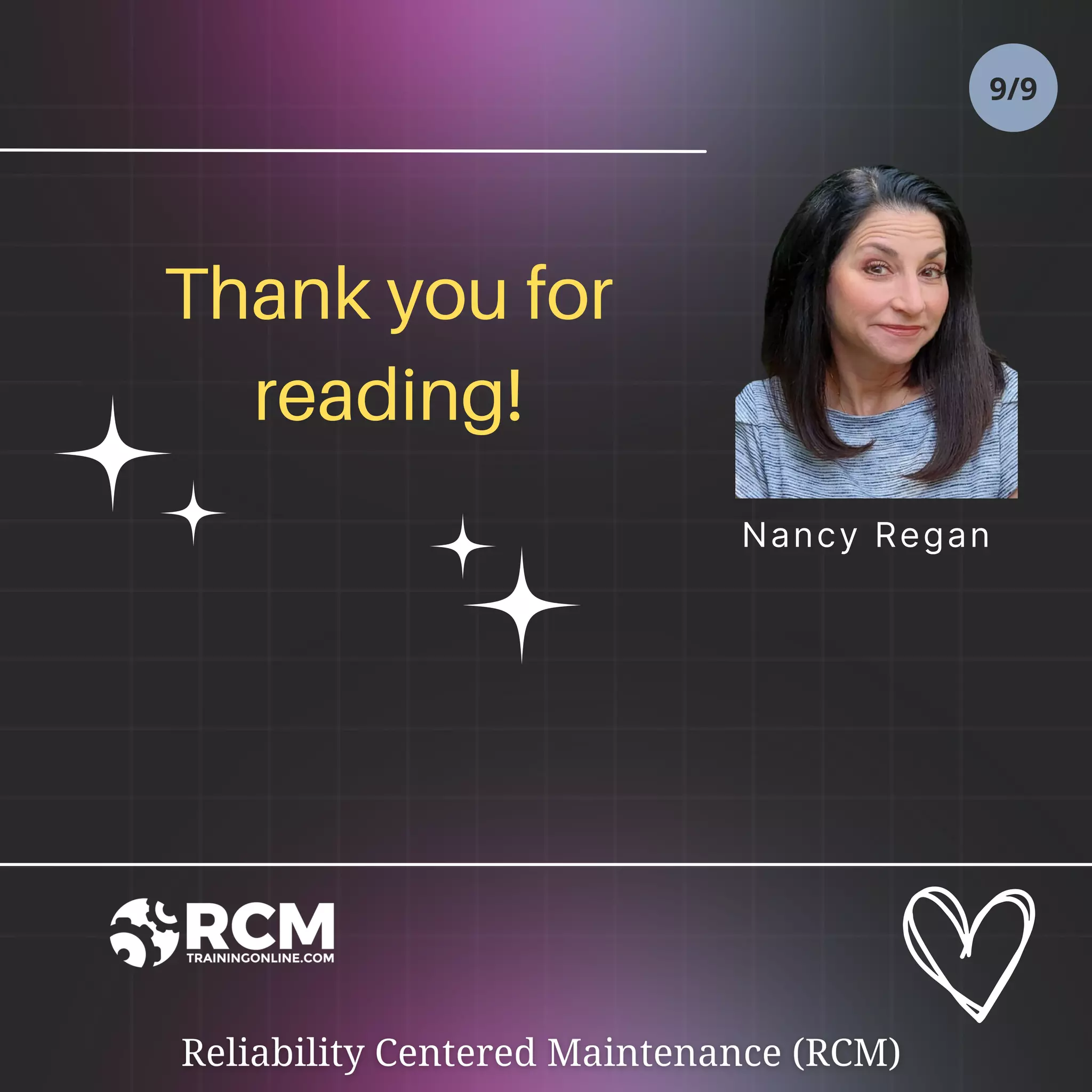 Thank you for
reading!
9/9
Nancy Regan