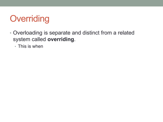 2CPP08 - Overloading and Overriding | PPT