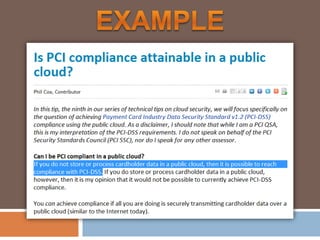 Presentation Pci-dss compliance on the cloud | PPTX