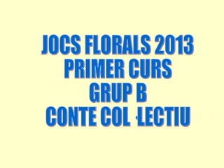 JOCS FLORALS 2013 - 1r B