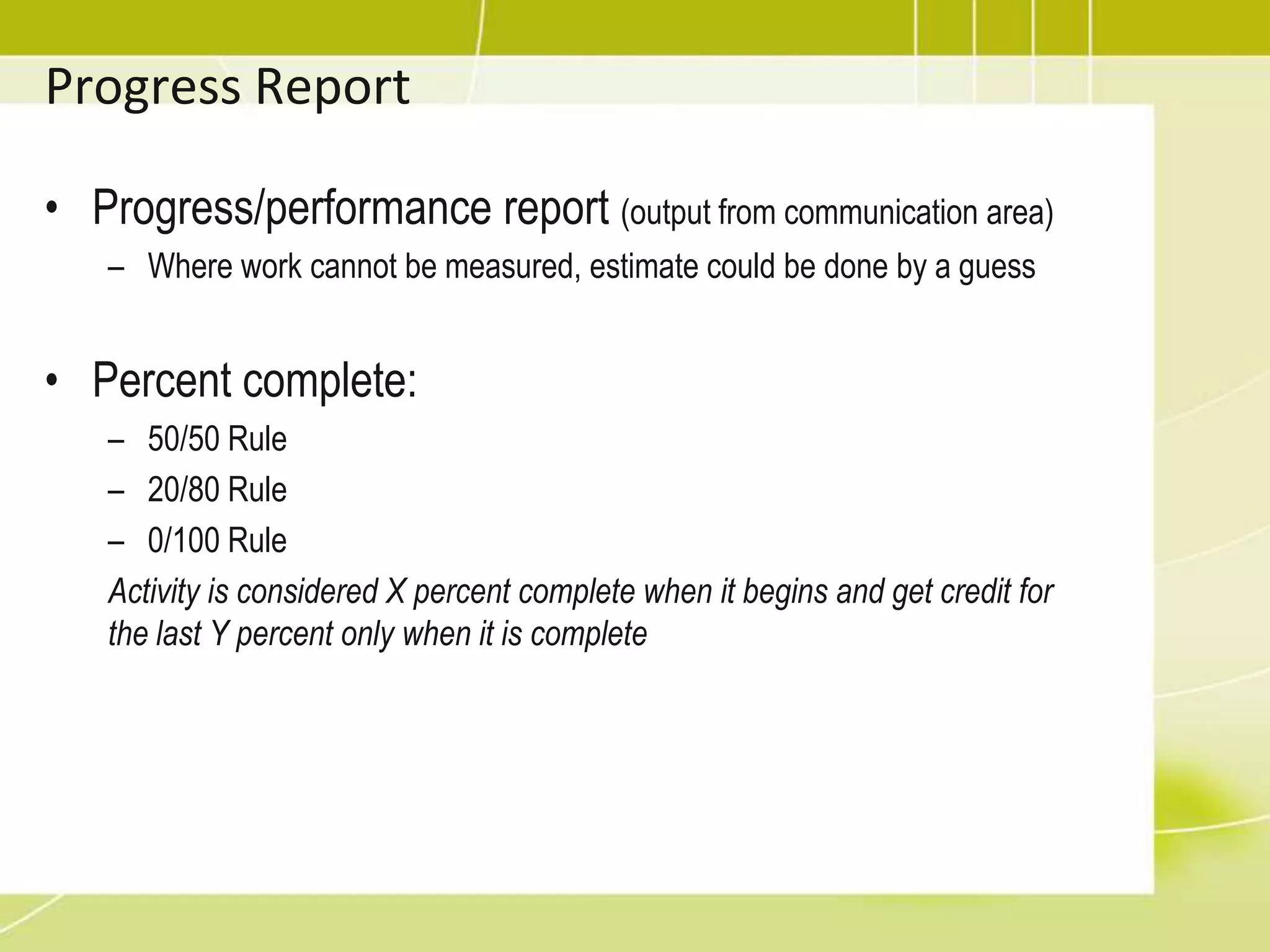 7.3 Control CostThe process of monitoring the status of the project to update the project budget and managing changes to the cost baseline