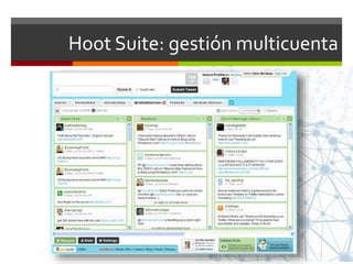 Hoot Suite: gestión multicuenta
 
