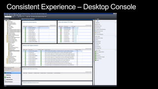Consistent Experience – Desktop Console