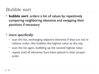 07-sorting.ppt for insertion sort and bubble sorting technquies | PPT