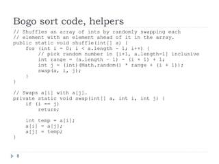 07-sorting.ppt for insertion sort and bubble sorting technquies | PPT