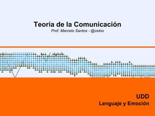 Teoría de la Comunicación
Prof. Marcelo Santos - @celoo
UDD
Lenguaje y Emoción
 