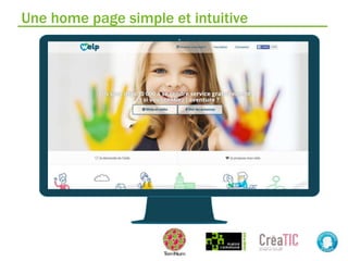 Une home page simple et intuitive
 